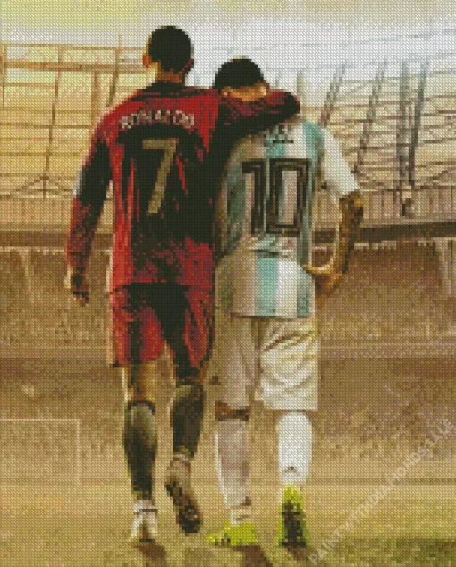 Lionel Messi And Cristiano Diamond Painting