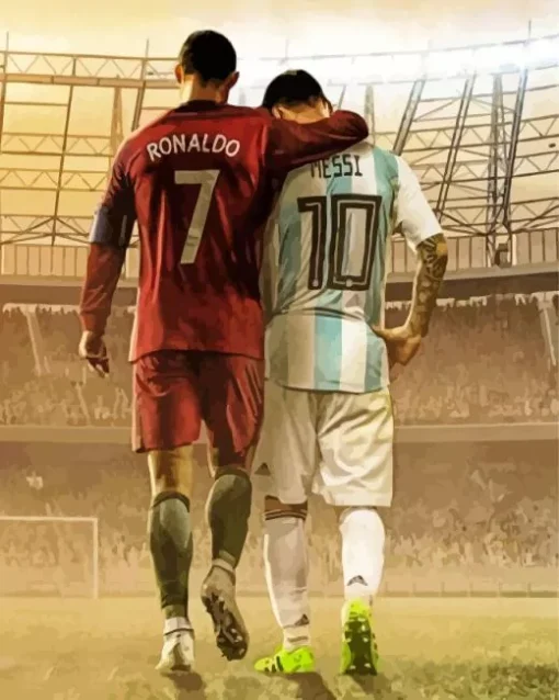 Lionel Messi And Cristiano Diamond Painting