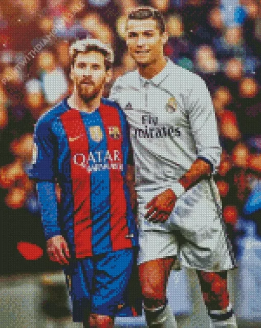 Lionel Messi And Cristiano Ronaldo Diamond Painting