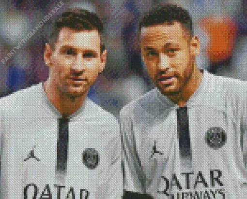 Lionel Messi And Neymar Diamond Painting