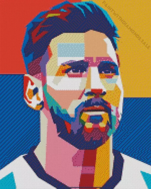 Lionel Messi Pop Art Diamond Painting