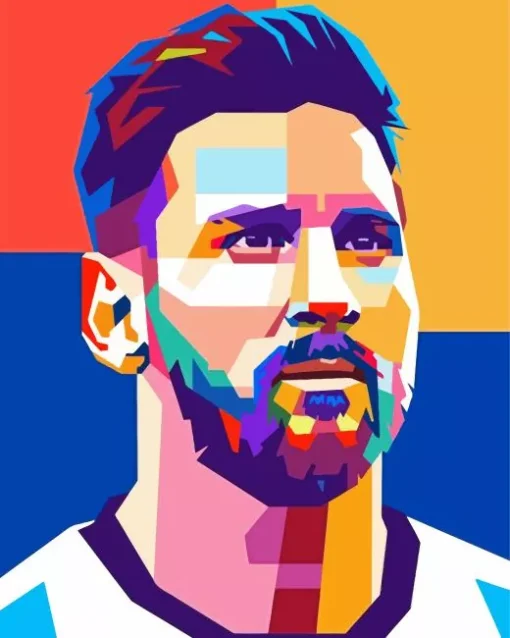 Lionel Messi Pop Art Diamond Painting