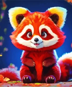 Little Red Panda Diamond Painting