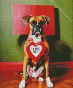 Lovely Boxer Dog Diamond Painting