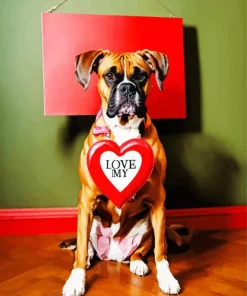 Lovely Boxer Dog Diamond Painting