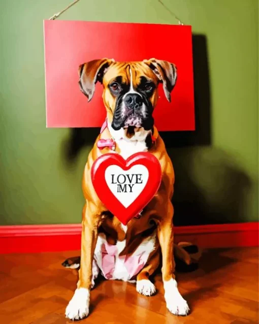 Lovely Boxer Dog Diamond Painting