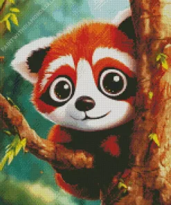 Lovely Red Panda Diamond Painting