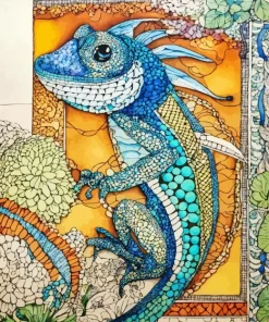 Mandala Chameleon Diamond Painting