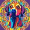 Mandala Coonhound Diamond Painting