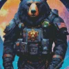 Military American Black Bear Diamond Painting