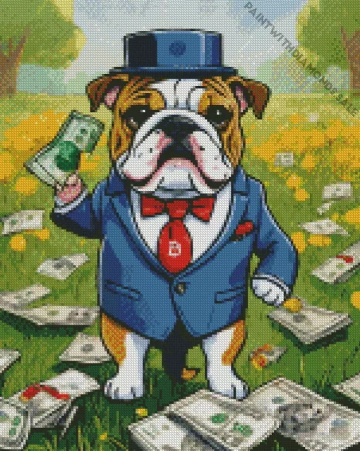 Millionaire Bulldog Diamond Painting