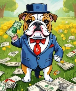 Millionaire Bulldog Diamond Painting