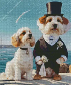 Mr And Ms Bernedoodles Diamond Painting