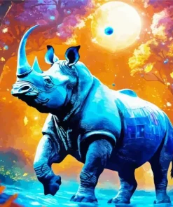 Mythical Rhino Diamond Painting