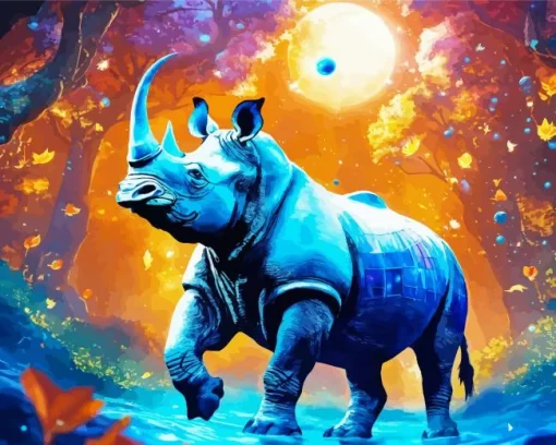 Mythical Rhino Diamond Painting