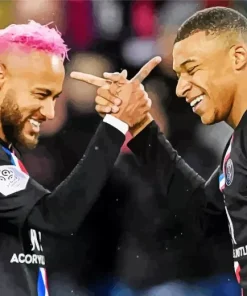 Neymar And Mbappe Diamond Painting