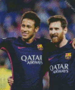 Neymar And Messi Diamond Painting