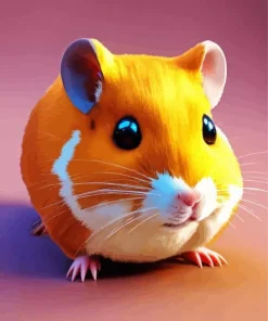 Orange Hamster Diamond Painting