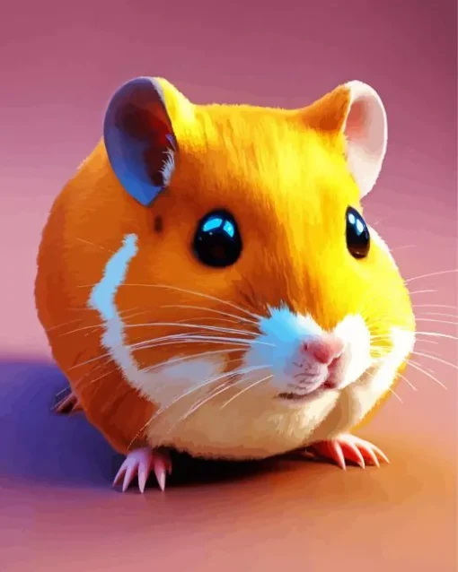 Orange Hamster Diamond Painting