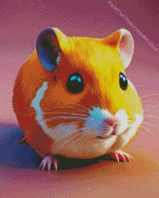 Orange Hamster Diamond Painting