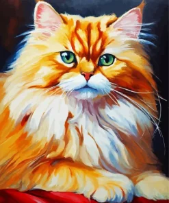 Orange Himalayan Cat Diamond Painting