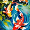 Orange Koi Fish Diamond Painting