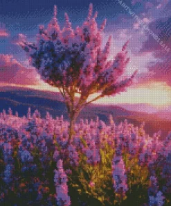 Peaceful Lavender Field Diamond Painting