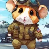 Pilot Hamster Diamond Painting