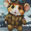 Pilot Hamster Diamond Painting