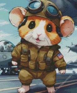 Pilot Hamster Diamond Painting