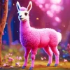 Pink Alpaca Diamond Painting