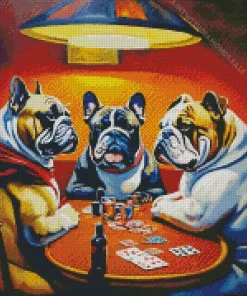 Poker Bulldogs Diamond Painting