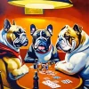 Poker Bulldogs Diamond Painting