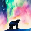 Polar Bear With Northern Lights Diamond Painting