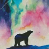 Polar Bear With Northern Lights Diamond Painting