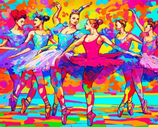 Pop Art Ballet Girls Diamond Painting