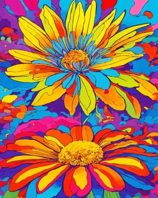 Pop Art Gazania Diamond Painting