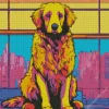 Pop Art Golden Retriever Diamond Painting