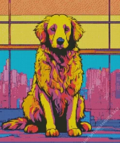 Pop Art Golden Retriever Diamond Painting