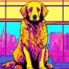 Pop Art Golden Retriever Diamond Painting