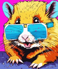 Pop Art Hamster Diamond Painting