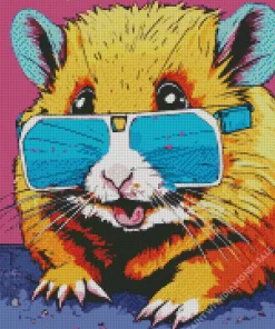 Pop Art Hamster Diamond Painting