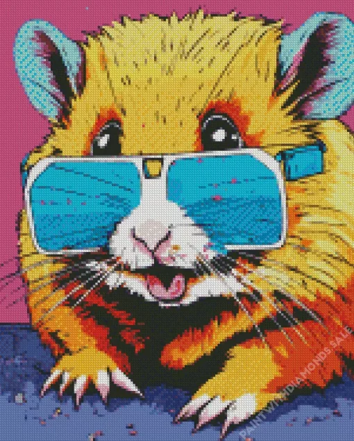 Pop Art Hamster Diamond Painting