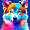 Pop Art Husky Diamond Painting