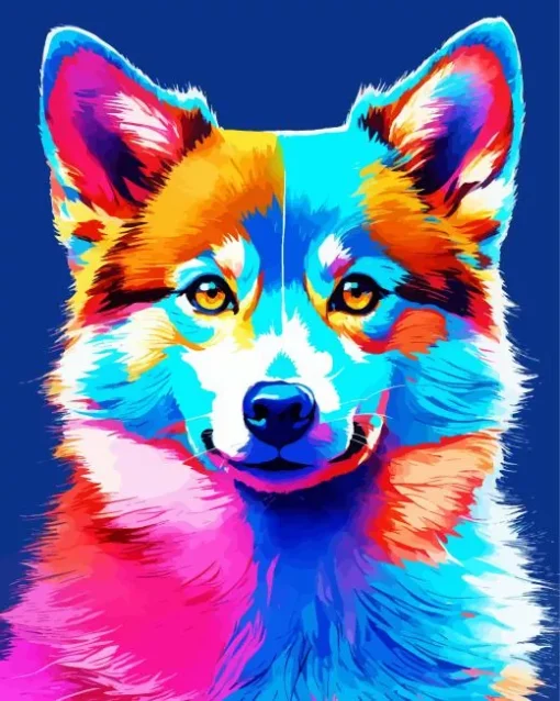 Pop Art Husky Diamond Painting