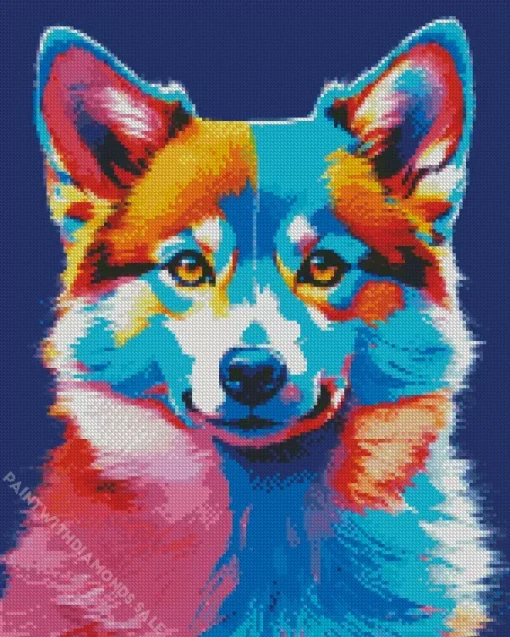 Pop Art Husky Diamond Painting