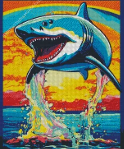 Pop Art Shark Diamond Painting