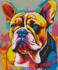 Pop Art Bulldog Diamond Painting