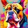 Pop Art Bulldog Diamond Painting