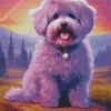 Purple Labradoodle Dog Diamond Painting